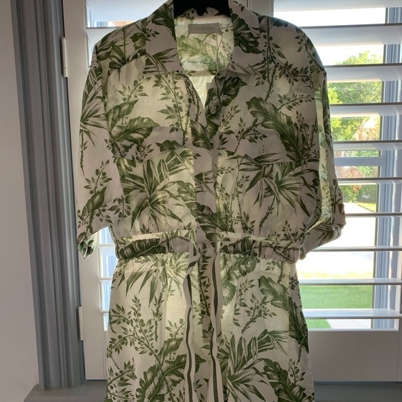 ZIMMERMANN Palm Leaf Print Linen Romper - Picture 8 of 13
